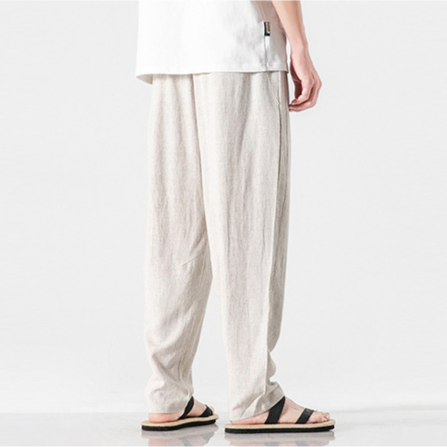 Men's relaxed fit summer pants, ideal for comfortable warm weather fashion and travel.