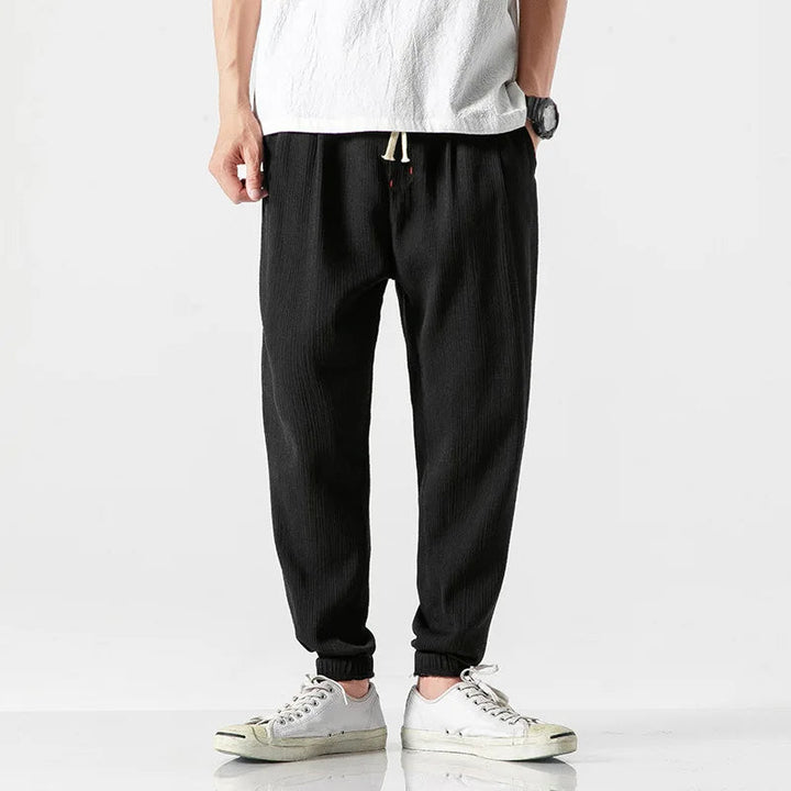 Soft, comfortable men's relaxed fit tapered joggers for casual pants, athleisure, and everyday style.