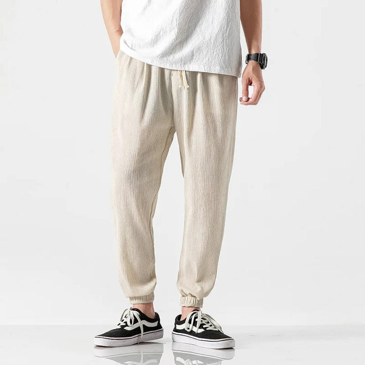 Versatile men's relaxed fit tapered joggers, ideal for athleisure, loungewear, and casual everyday comfort.
