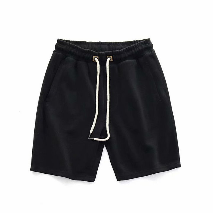Soft men's terry shorts, relaxed fit, perfect for ultimate comfort during athletic or casual use.