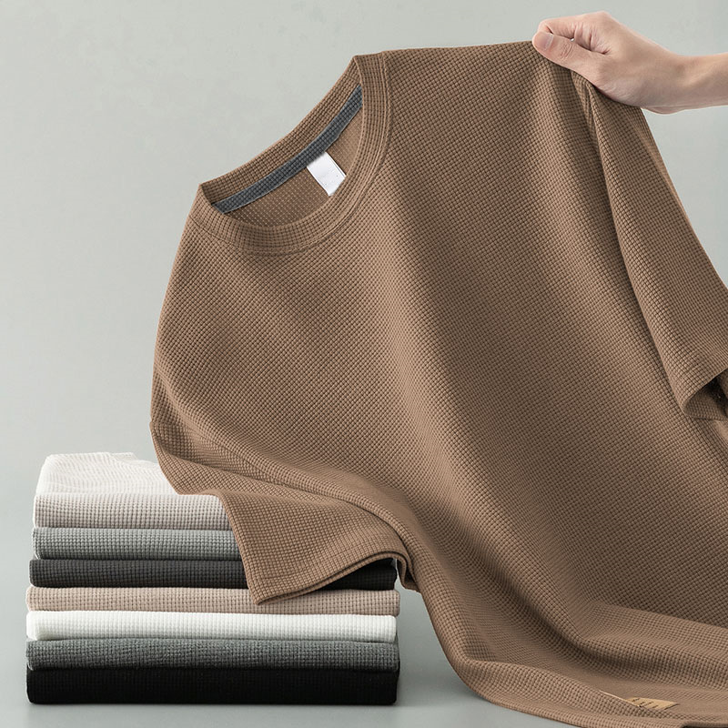 Men's relaxed fit waffle knit tee, long sleeve. Perfect for everyday comfort and casual wear. A stylish basic.