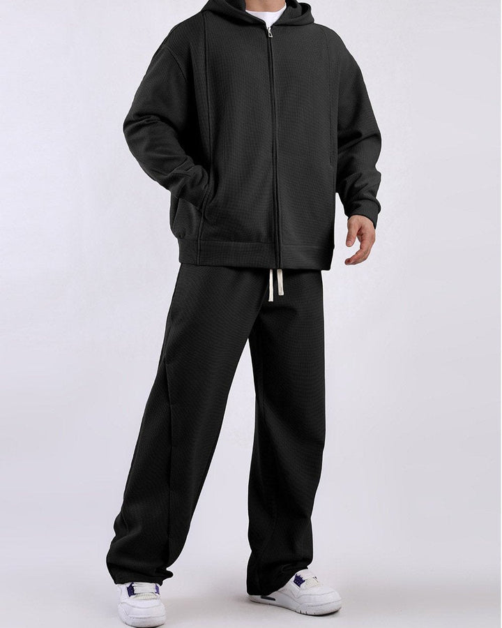 Versatile men's comfort wear waffle pants, ideal for spring, summer, or active casual bottoms.