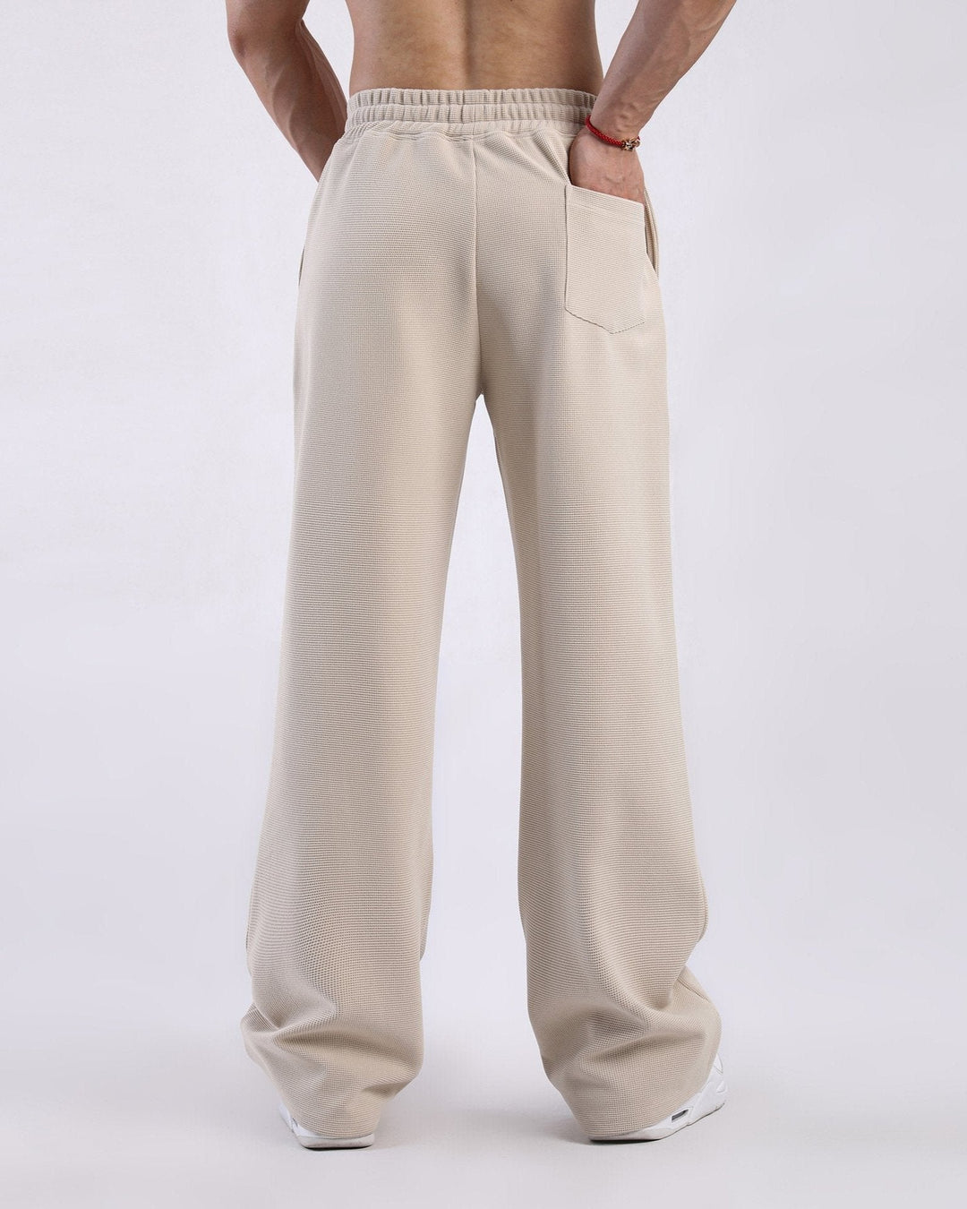 Super comfortable men's relaxed fit sweatpants, waffle texture, great for lounging & casual wear.