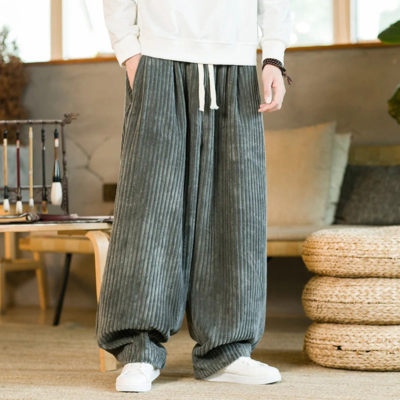 Stylish men's wide leg casual pants for weekend wear, offering a relaxed fit, modern look, and versatile comfort.