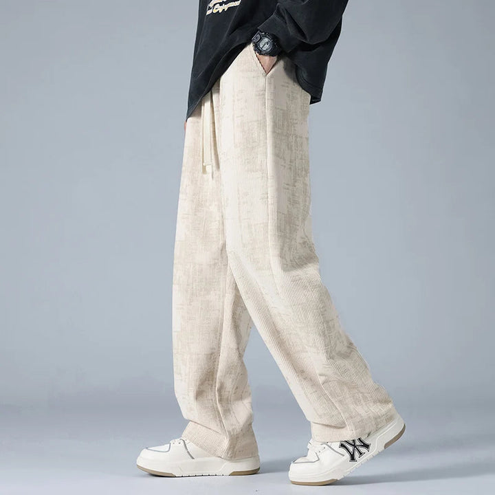 Comfortable men's relaxed fit wide-leg jogger pants, ideal for daily wear & ultimate comfort.