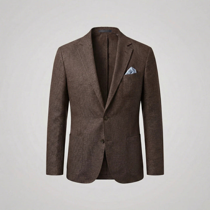 Chic men's relaxed fit lightweight blazer jacket, offering effortless smart casual appeal.