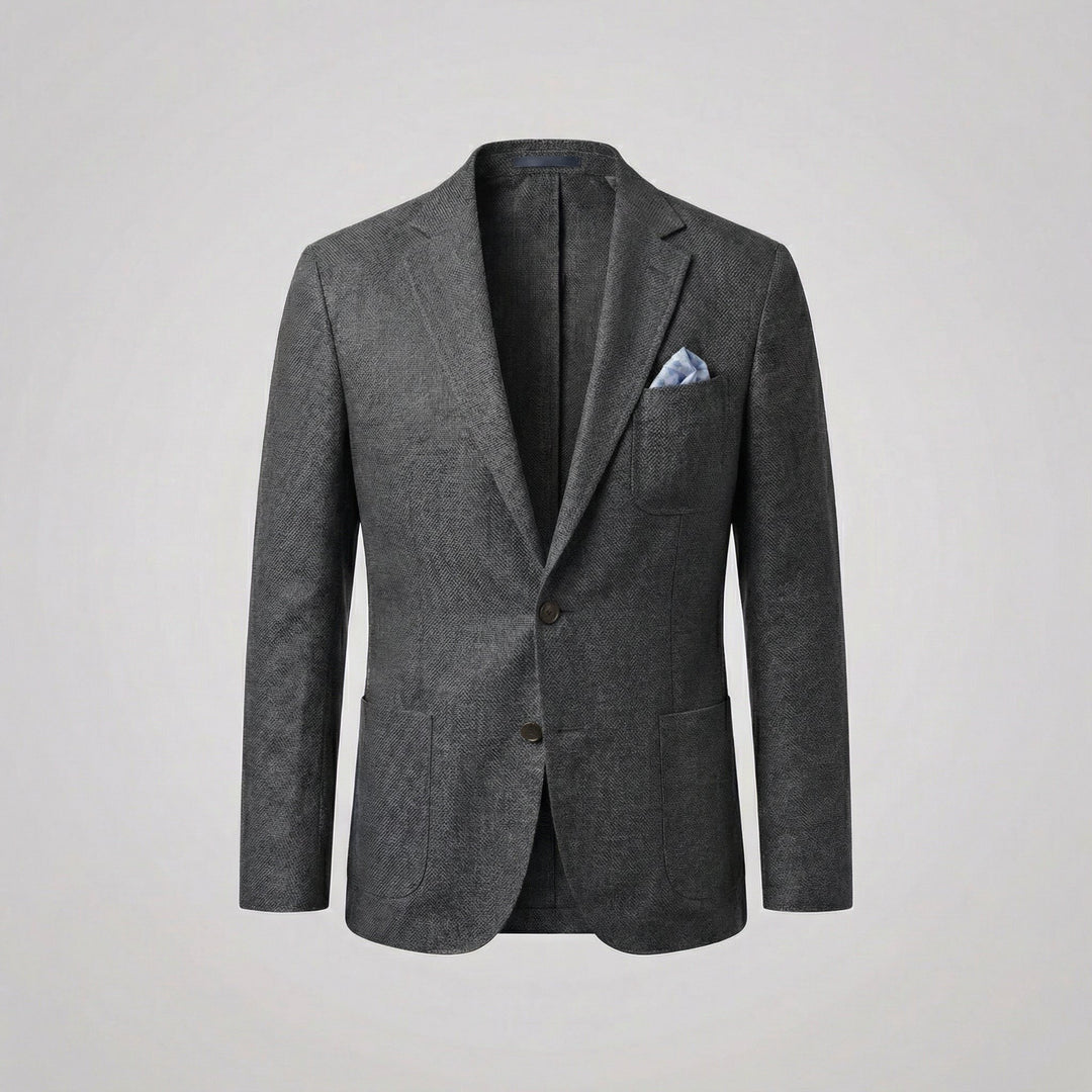 Fashion-forward men's relaxed fit lightweight blazer jacket for smart casual elegance.