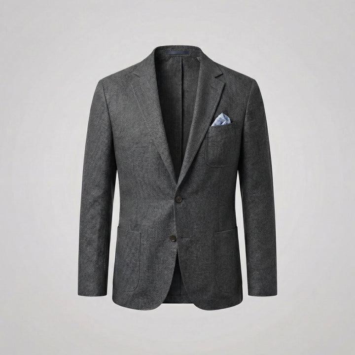 Fashion-forward men's relaxed fit lightweight blazer jacket for smart casual elegance.
