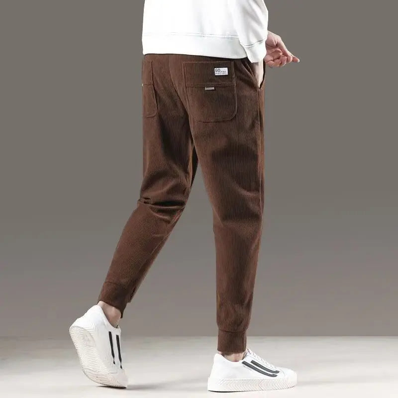 Men's relaxed ribbed joggers. Effortless comfort & style, ideal for activewear or casual loungewear.