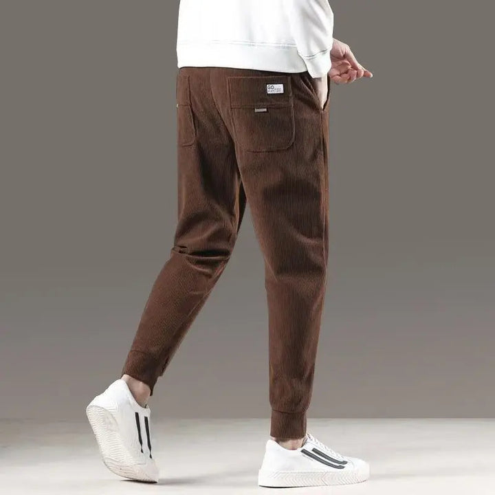 Men's relaxed ribbed joggers. Effortless comfort & style, ideal for activewear or casual loungewear.