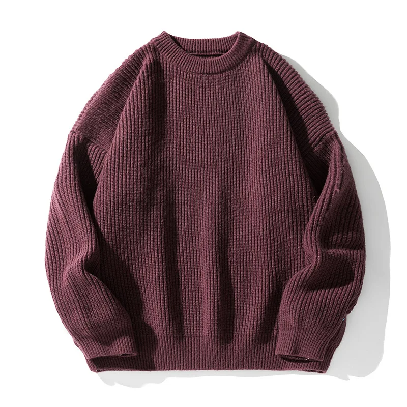 Effortless style with this men's relaxed ribbed pullover; perfect for casual layering and comfort.