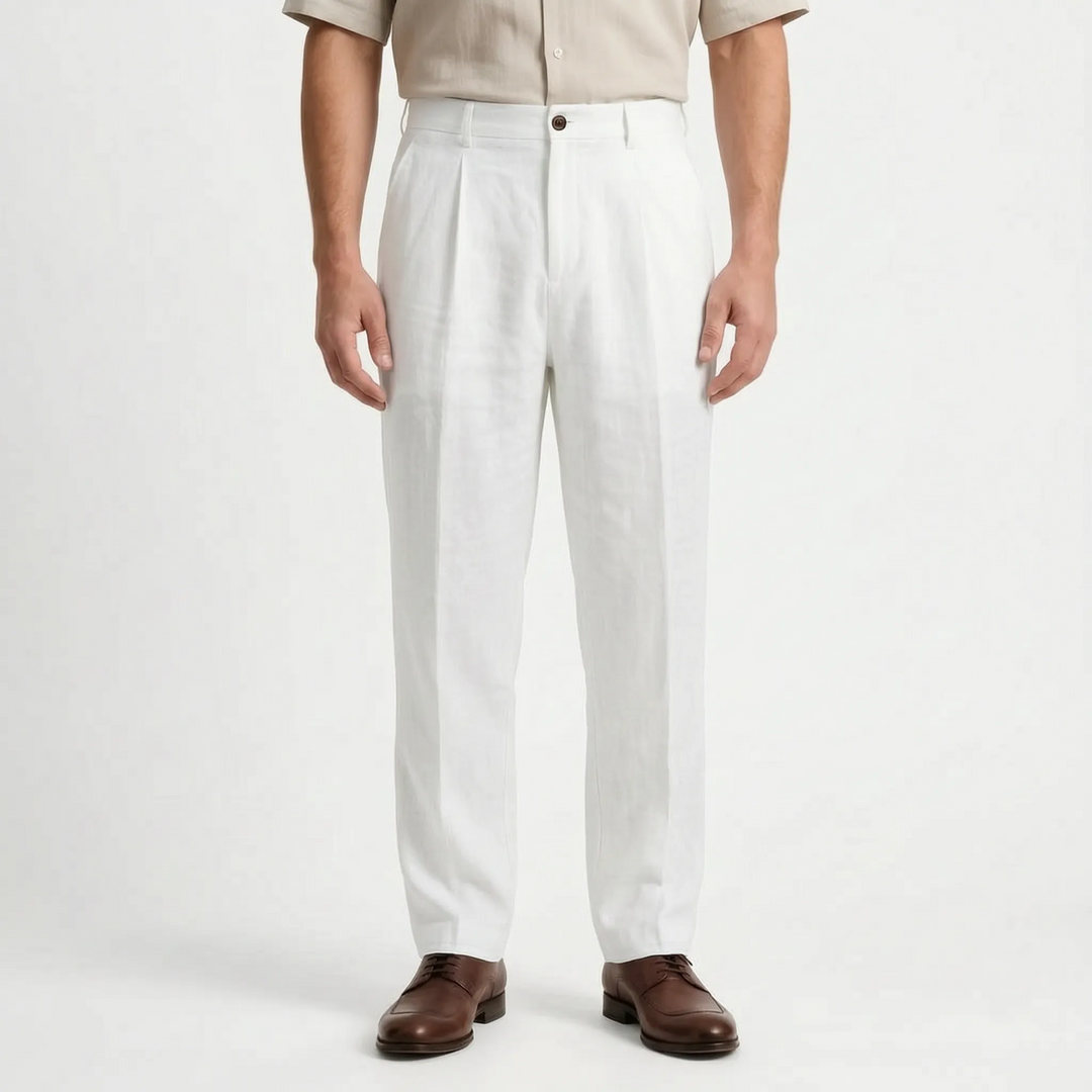 Modern men's comfort pants with a relaxed straight leg, great for daily wear and relaxed style.