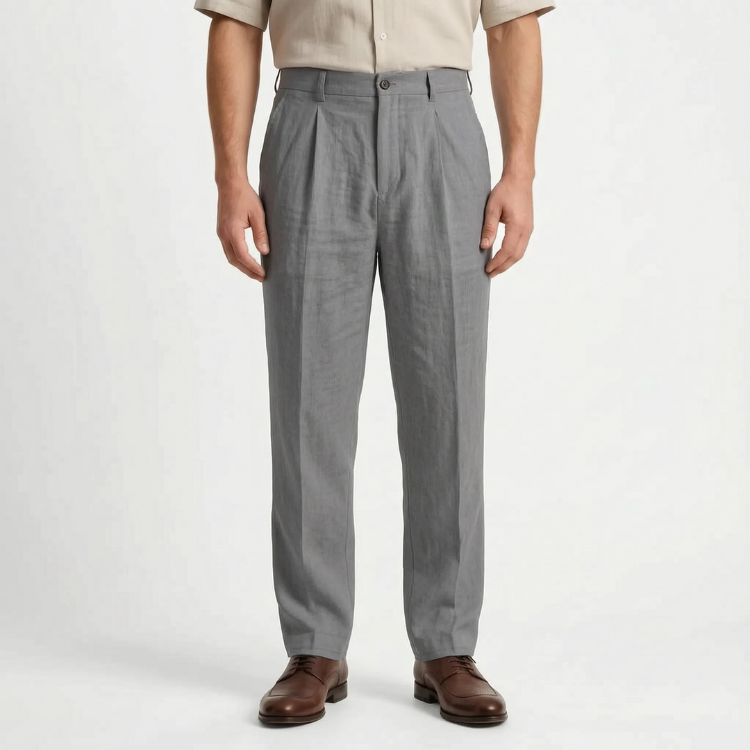 Men's relaxed fit straight leg pants, a comfortable and fashionable choice for spring and autumn styles.