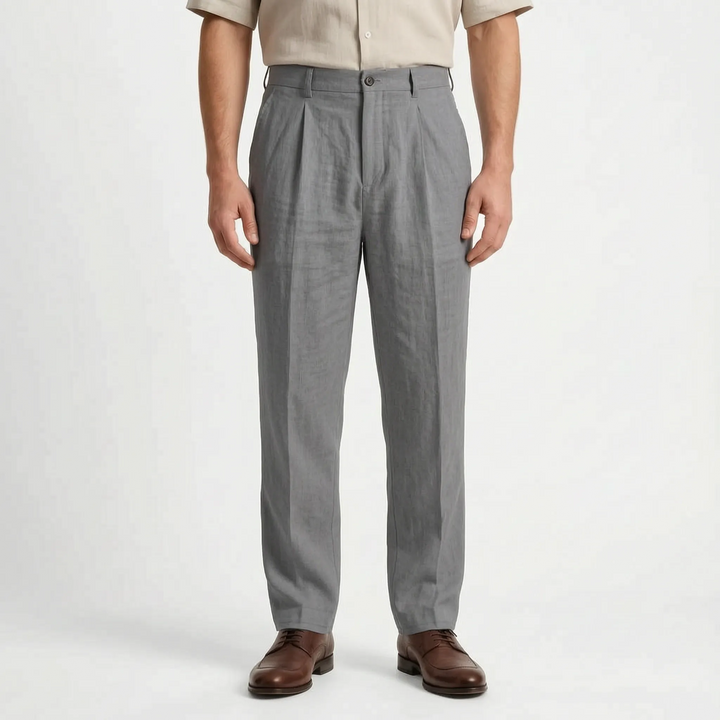 Men's relaxed fit straight leg pants, a comfortable and fashionable choice for spring and autumn styles.