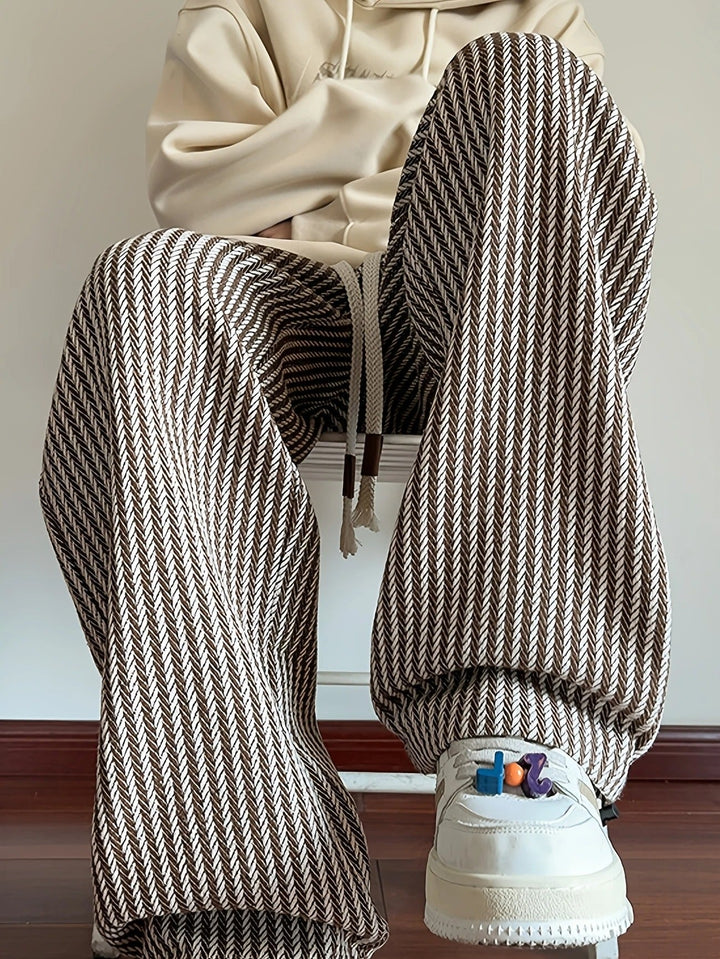 Men's relaxed straight-leg trousers, perfect for elevated comfort & everyday style.