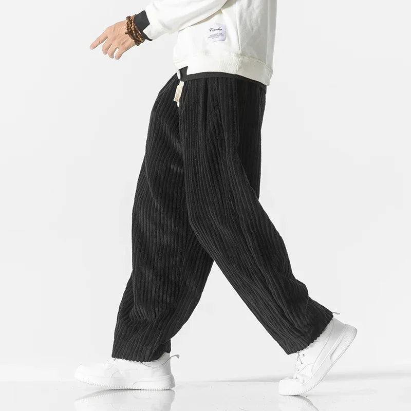 Men's comfortable wide-leg jogger pants with relaxed fit, great for casual and everyday wear.