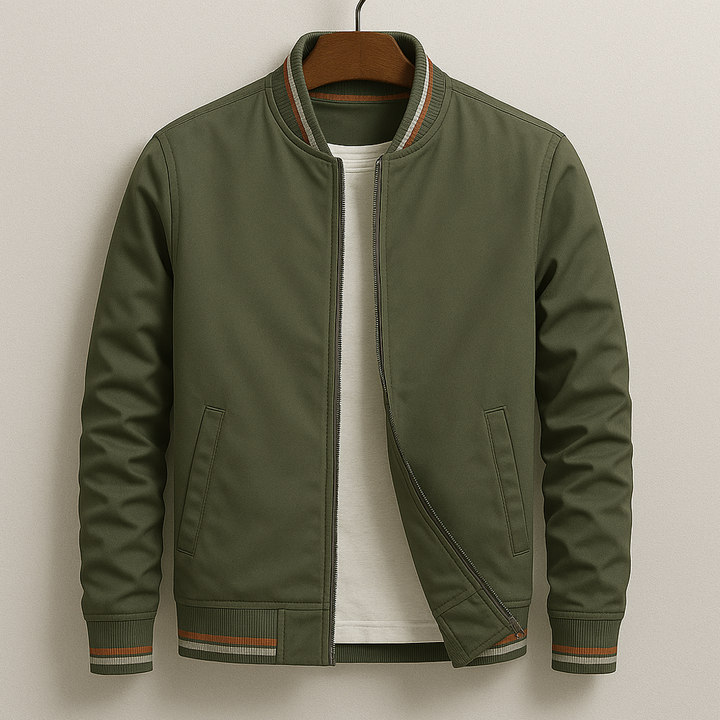 Man wearing a stylish Renley field jacket, ideal for versatile casual outfits & everyday layering.