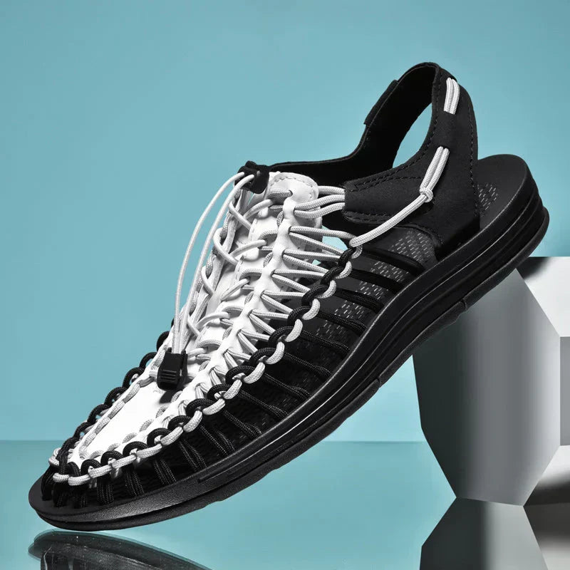 Stylish men's Renzo mesh sandals. Ideal breathable footwear for summer, beach, or outdoor activities.