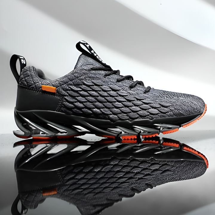 Dynamic men's performance running shoes with responsive cushioning for optimal athletic training.