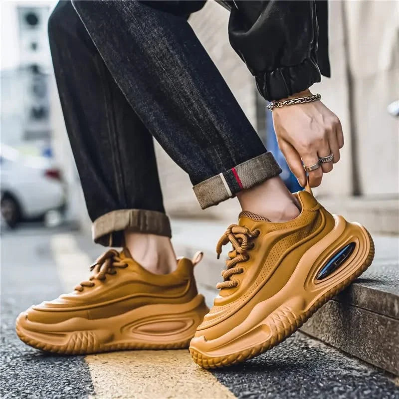 Versatile men's retro Dynasty sneakers, offering bold style & cushioned comfort. Ideal durable footwear for casual walks.