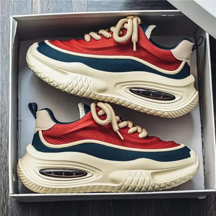 Retro men's casual shoes: Dynasty Sneakers with bold style. Comfortable kicks perfect for walking and street fashion.