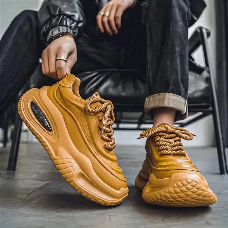 Dynasty retro men's sneakers. These comfortable walking shoes feature a bold design for street fashion & athletic style.