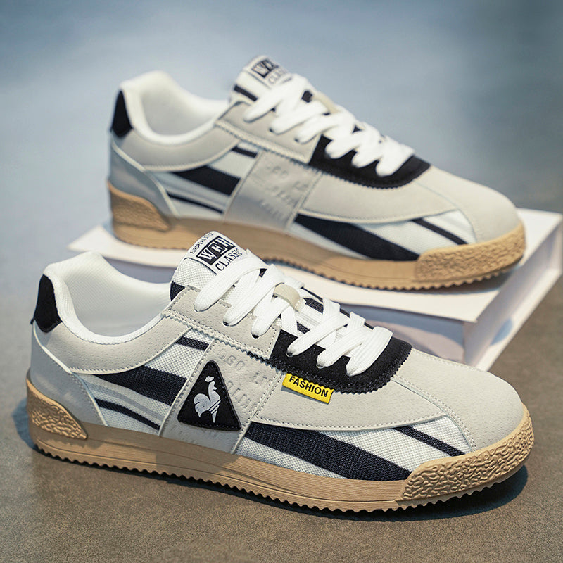Men's retro sneakers delivering dynamic comfort, multi-color track style for active and casual wear.