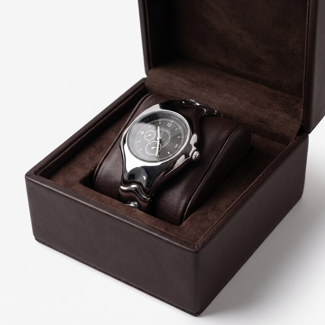 Fashion-forward men's retro oval quartz watch, blending classic and modern aesthetics.