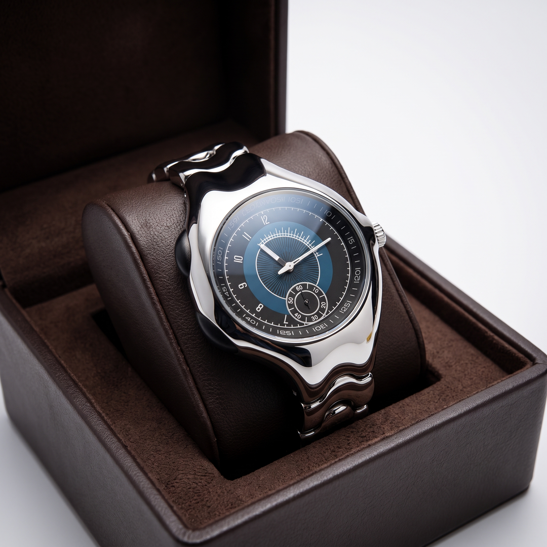 Elegant men's oval face quartz watch, a versatile accessory for any style.