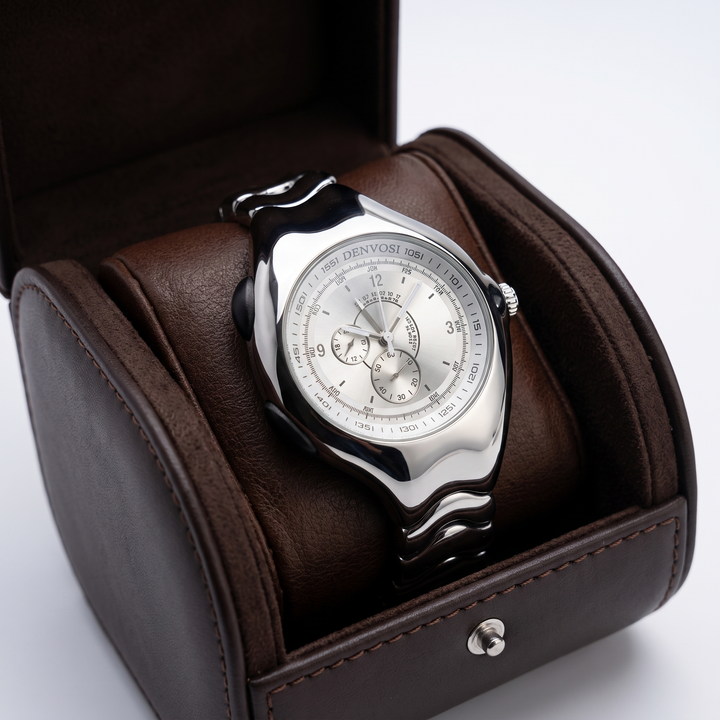 Men's retro oval watch with glowing hands and reliable quartz accuracy.
