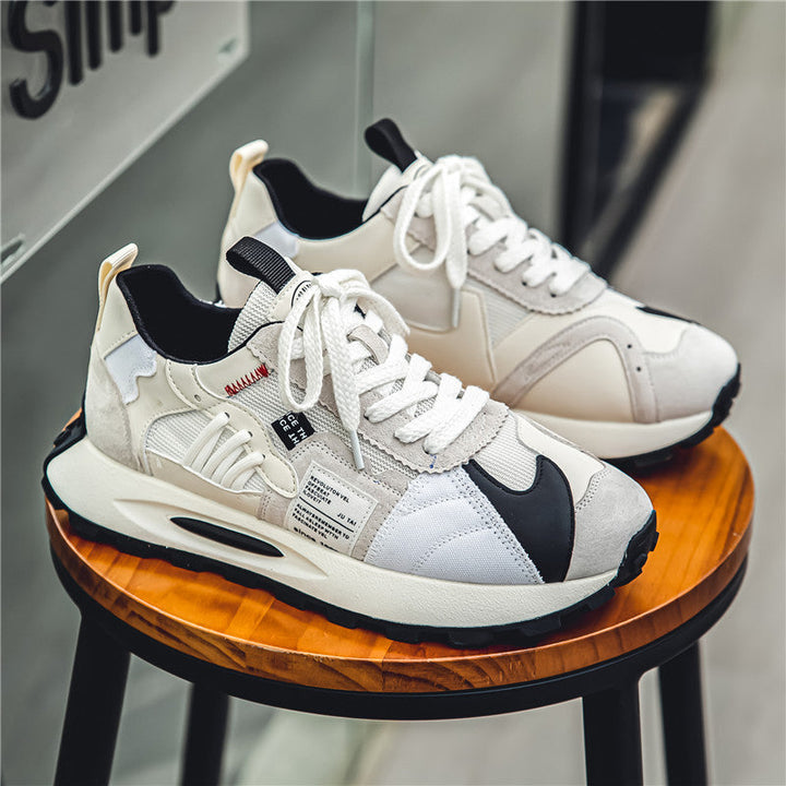 Vibrant multi-color men's retro skate sneakers, Y2K fashion, durable athletic footwear with bold design.