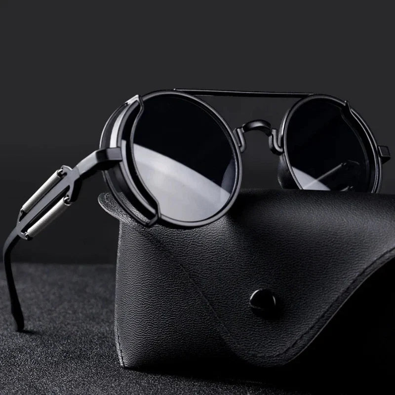 Classic men's square polarized sunglasses with sleek metal frame & UV protection for stylish eye protection.