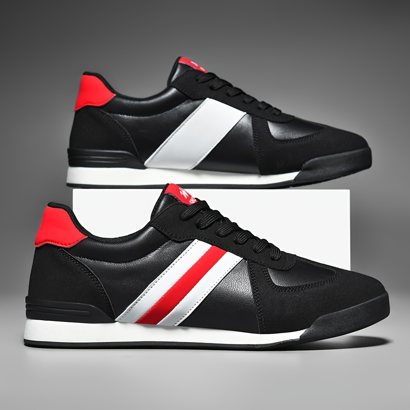 Men's fashion retro striped casual sneakers. Versatile, comfortable shoes for daily wear.