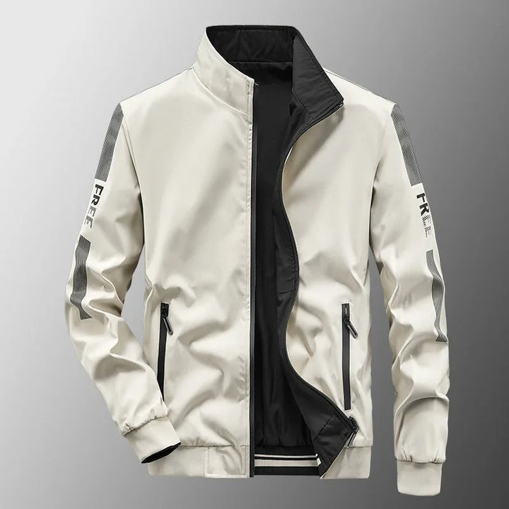 Thijs men's reversible summer jacket, waterproof & lightweight, black side for versatile styling