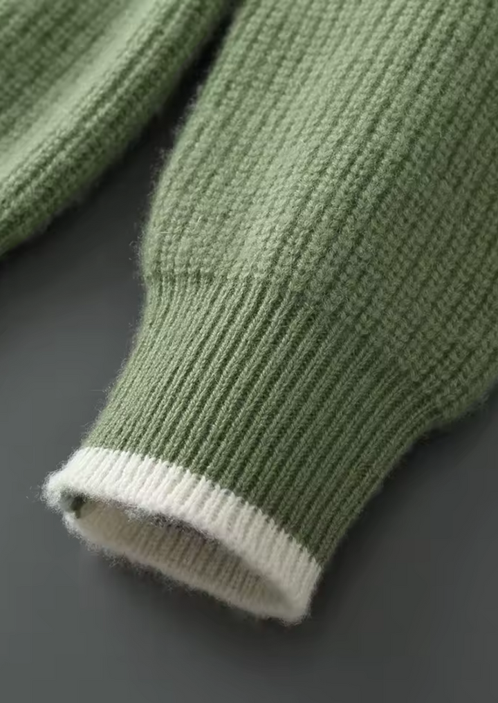 Timeless men's ribbed crew neck sweater, a modern everyday wardrobe essential for comfort.