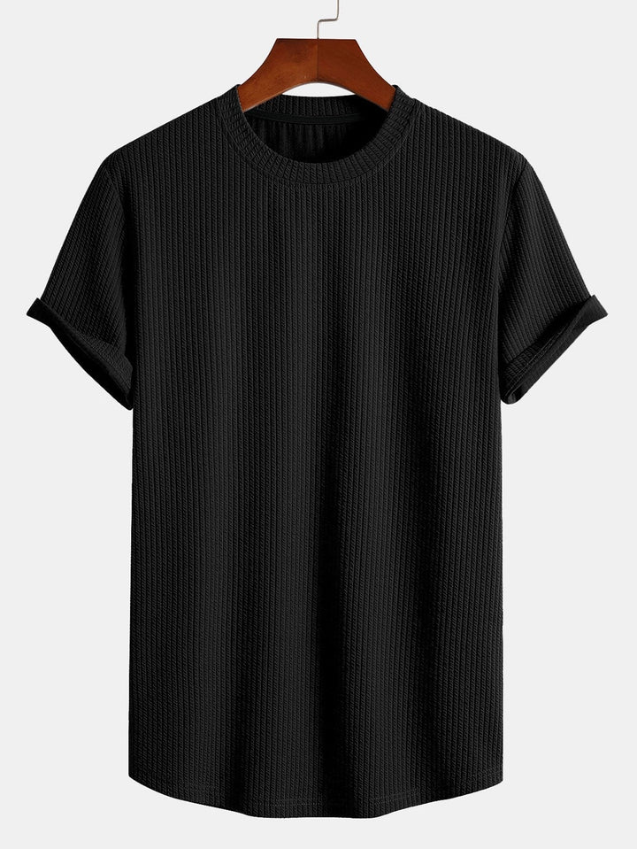 Stylish men's slim fit ribbed tee, perfect for showing off your build.