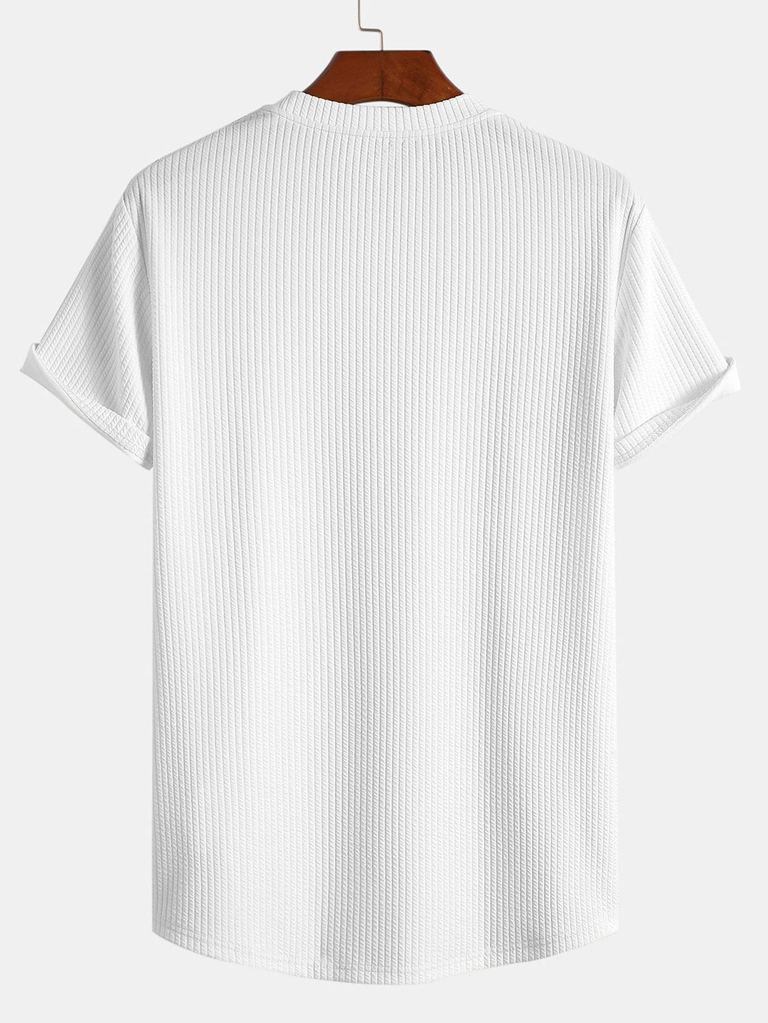 Athletic men's ribbed t-shirt, designed for a snug, modern slim fit.