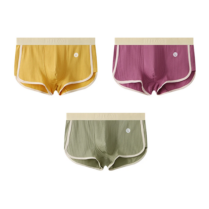 Soft ribbed men's underwear 3-pack offers ultimate stretch, breathability, & flexible support.