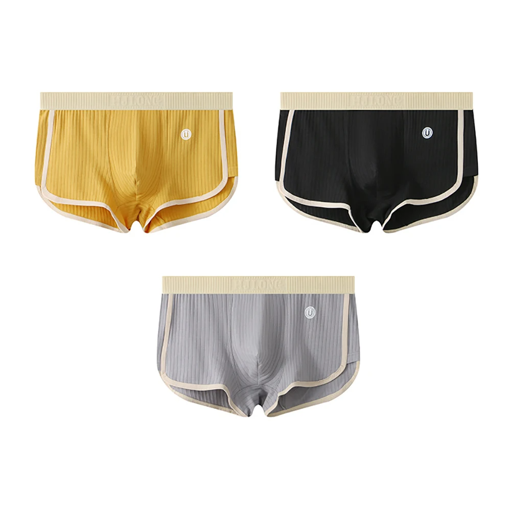 Essential men's ribbed briefs 3-pack, multi-color, designed for supportive all-day comfort.