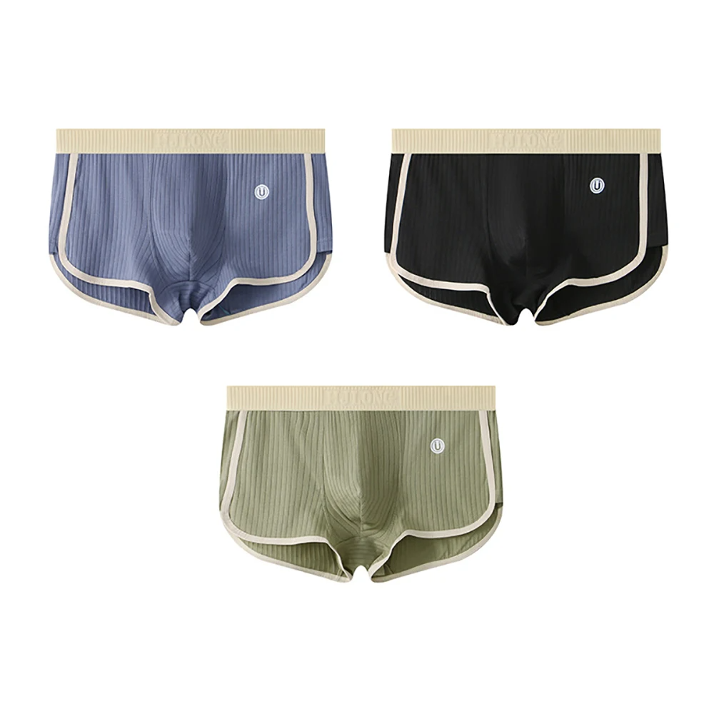 High-performance men's ribbed briefs 3-pack, offering superior comfort, stretch, & support.