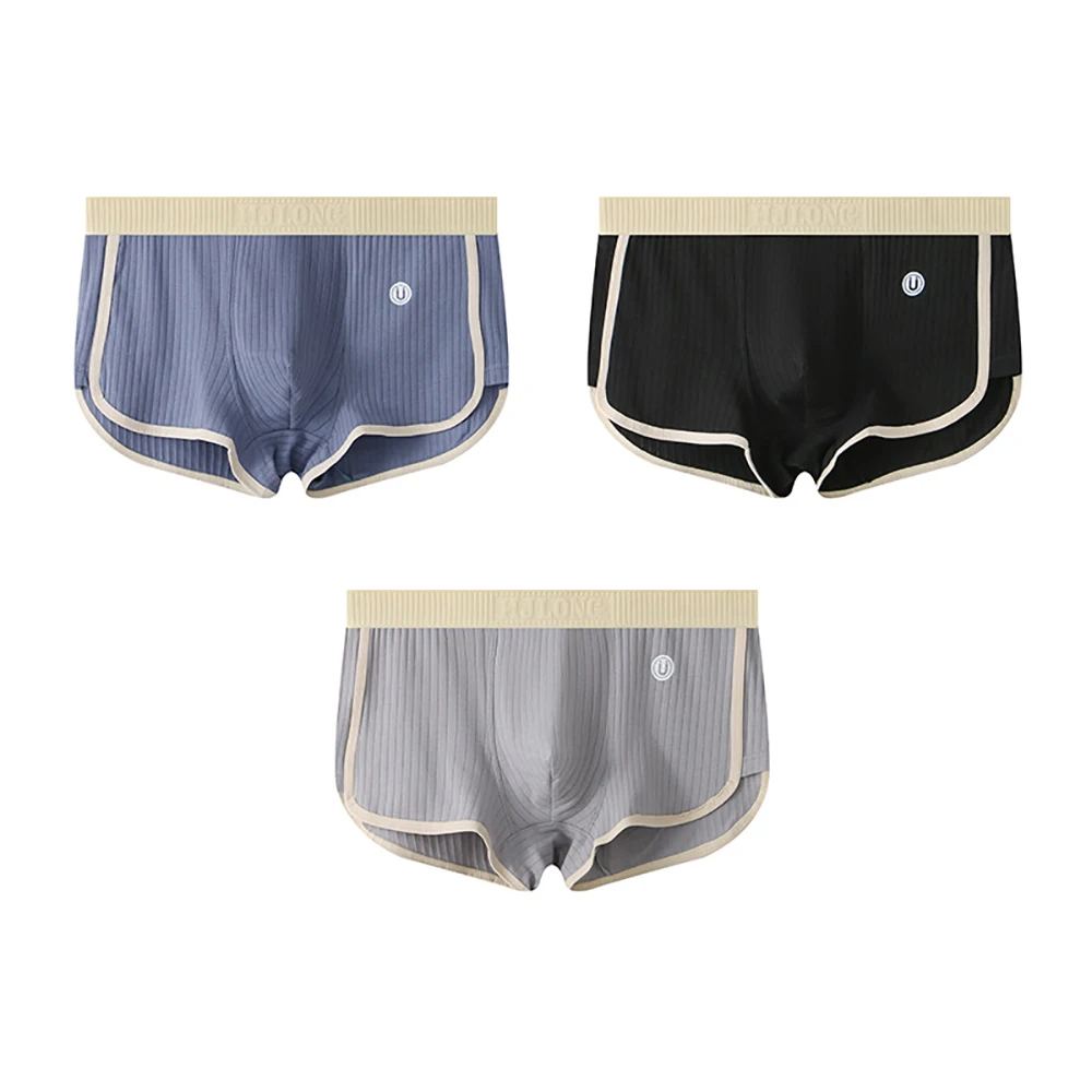 Multi-pack men's ribbed underwear, black, white, grey, ensures breathable, supportive, & comfortable wear.