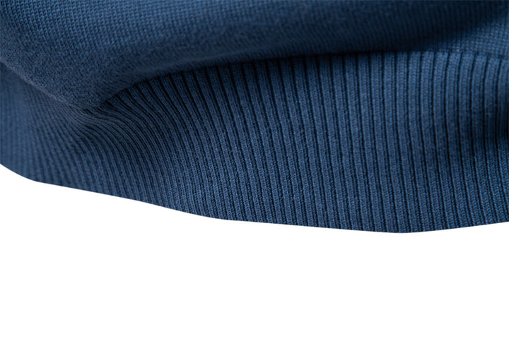 Modern men's fashion ribbed V-neck sweater, slim fit, perfect for contemporary style.