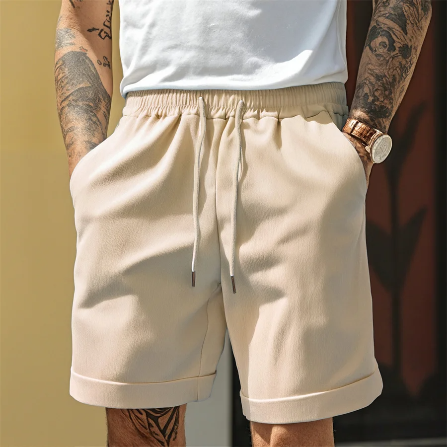Relaxed fit men's Riviera cuffed shorts. Great for casual summer outings, offering comfort & style.