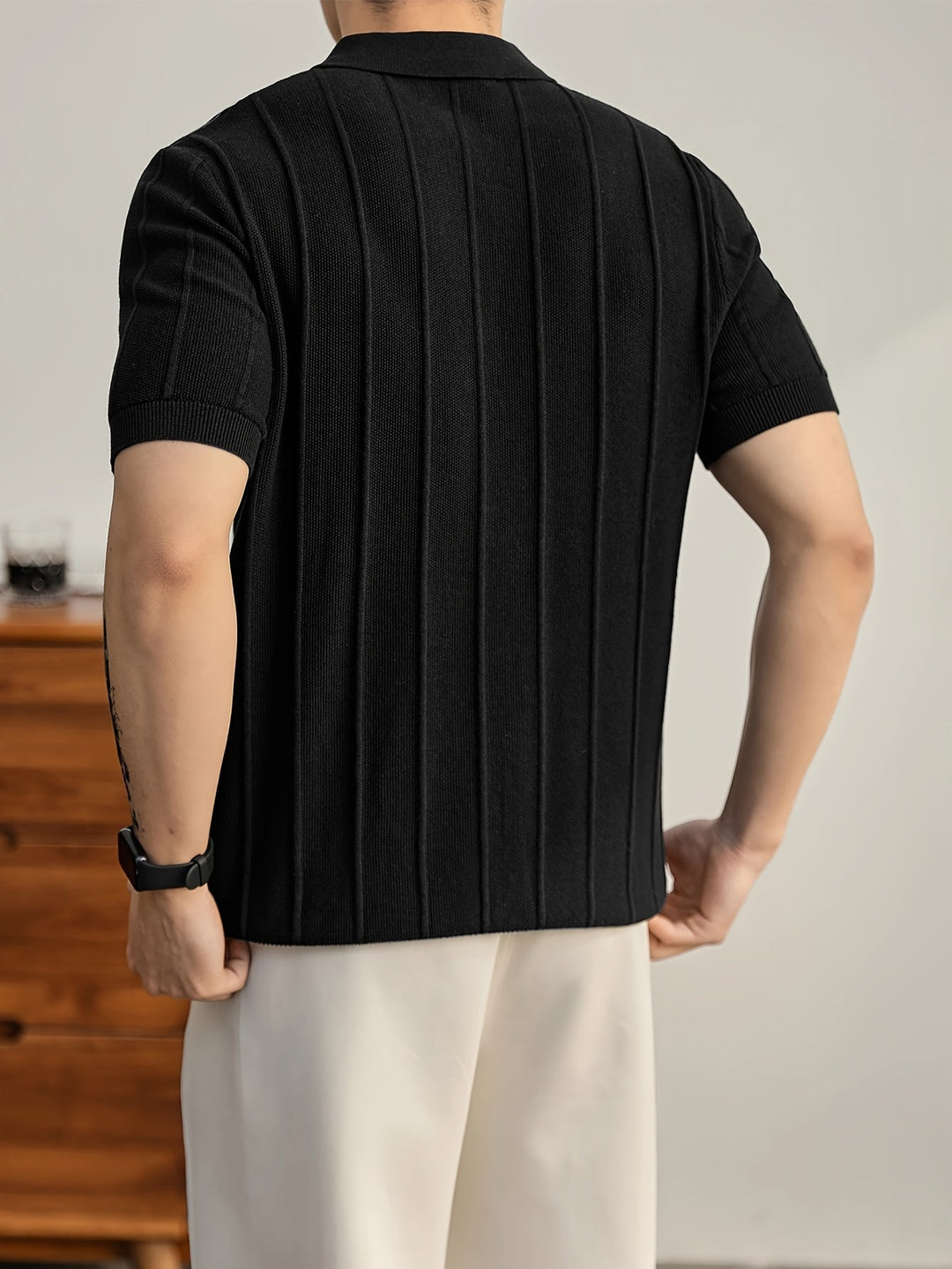 Burgundy textured casual polo, sophisticated and perfect for daily wear, slim fit.