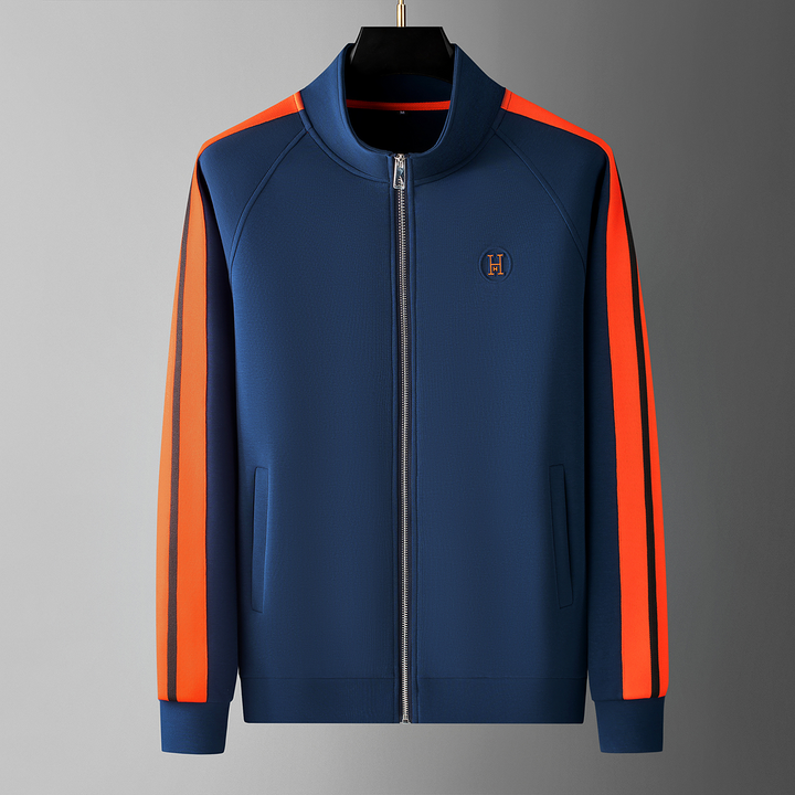 Stylish men's track jacket from the Riviera set, ideal for athletic or casual fashion.