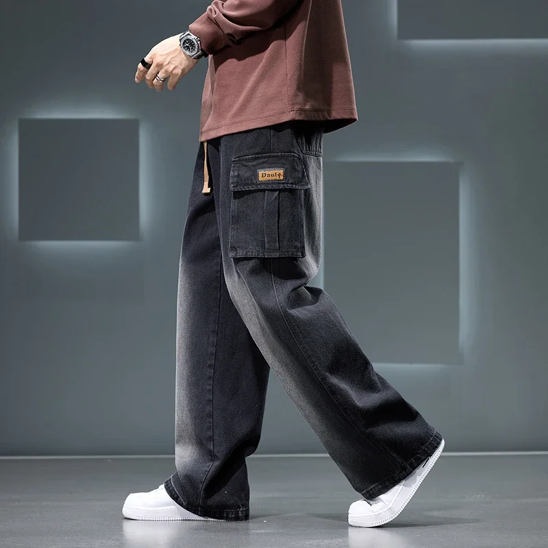 Men's Rogue drawstring cargo pants with spacious pockets, comfortable relaxed wide leg fit.