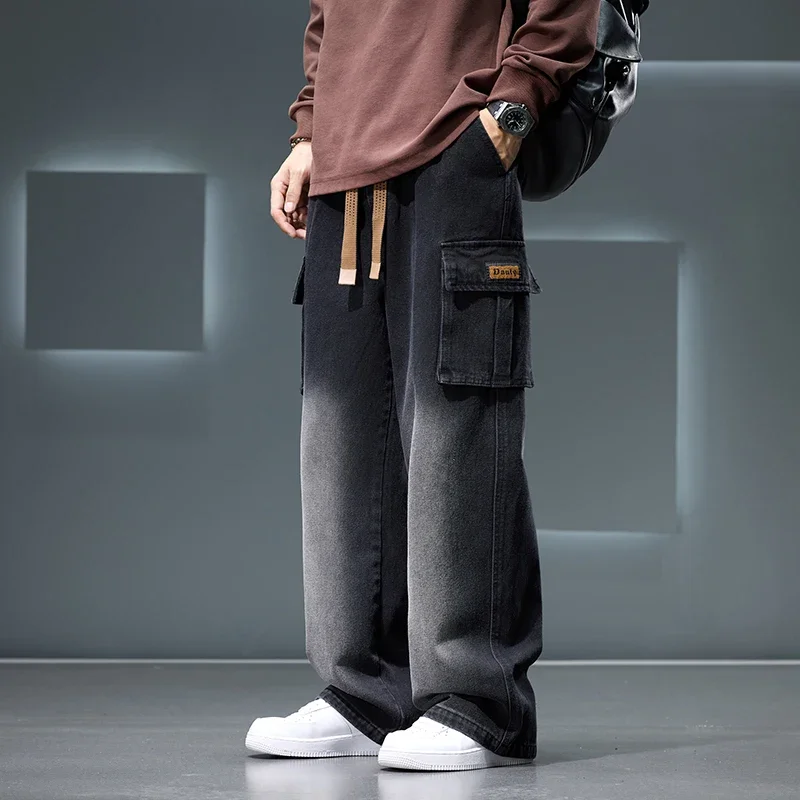 Men's Rogue cargo pants: relaxed fit, wide leg, vintage wash, drawstring, functional pockets, casual.
