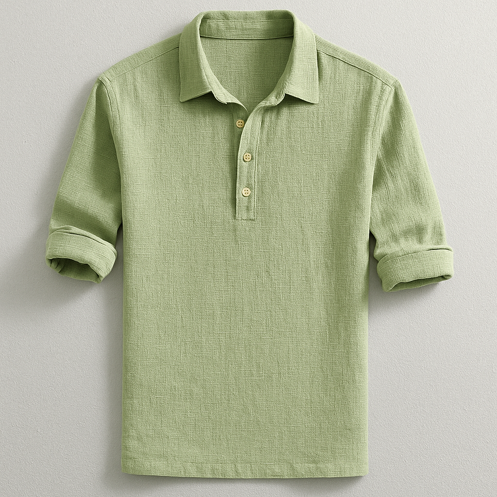 Tailored fit men's Roman Henley shirt, short sleeve, smart casual top for versatile spring fashion.