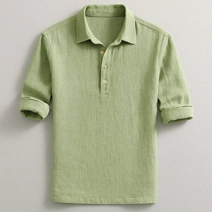 Tailored fit men's Roman Henley shirt, short sleeve, smart casual top for versatile spring fashion.