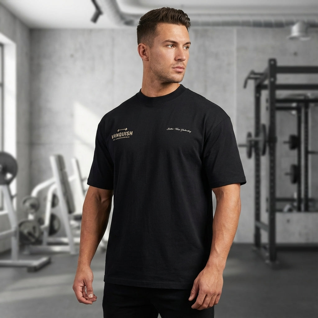 Men's Ronald performance fitness t-shirt in short sleeve, ideal for active athletic workouts.